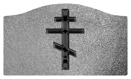 DASHELL-519-BK-SH-SL Black Orthodox Cross Shimmer Silver Background